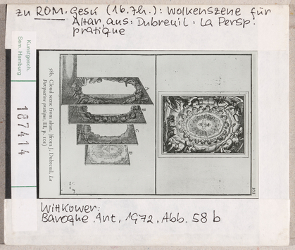 Vorschaubild Rom: Il Gesù, Altar, Wolkenszene, aus: Dubrueil, La Perspective pratique 